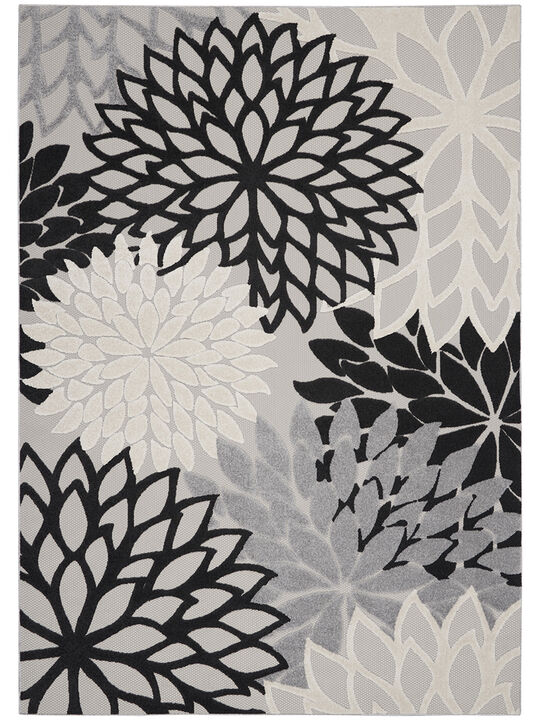 Aloha ALH05 Black/White 6' x 9' Rug