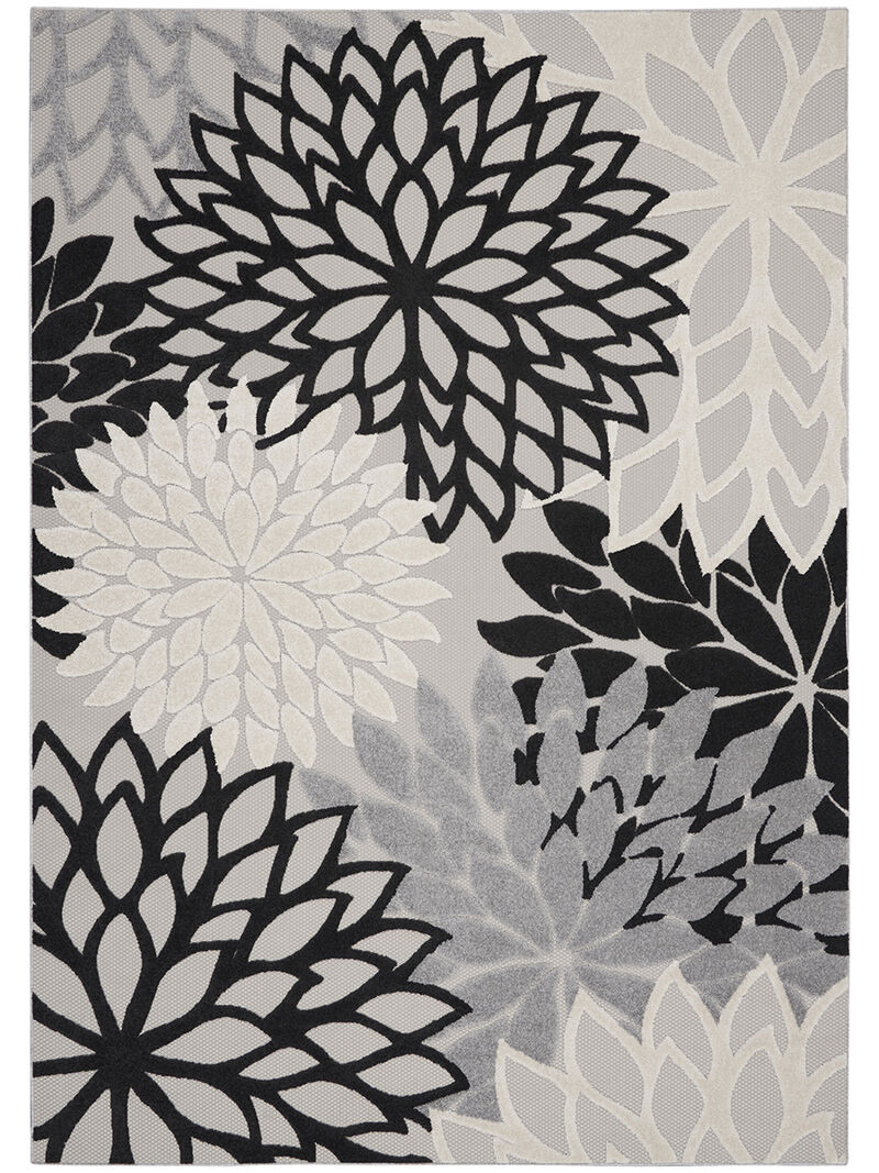 Aloha ALH05 Black/White 6' x 9' Rug