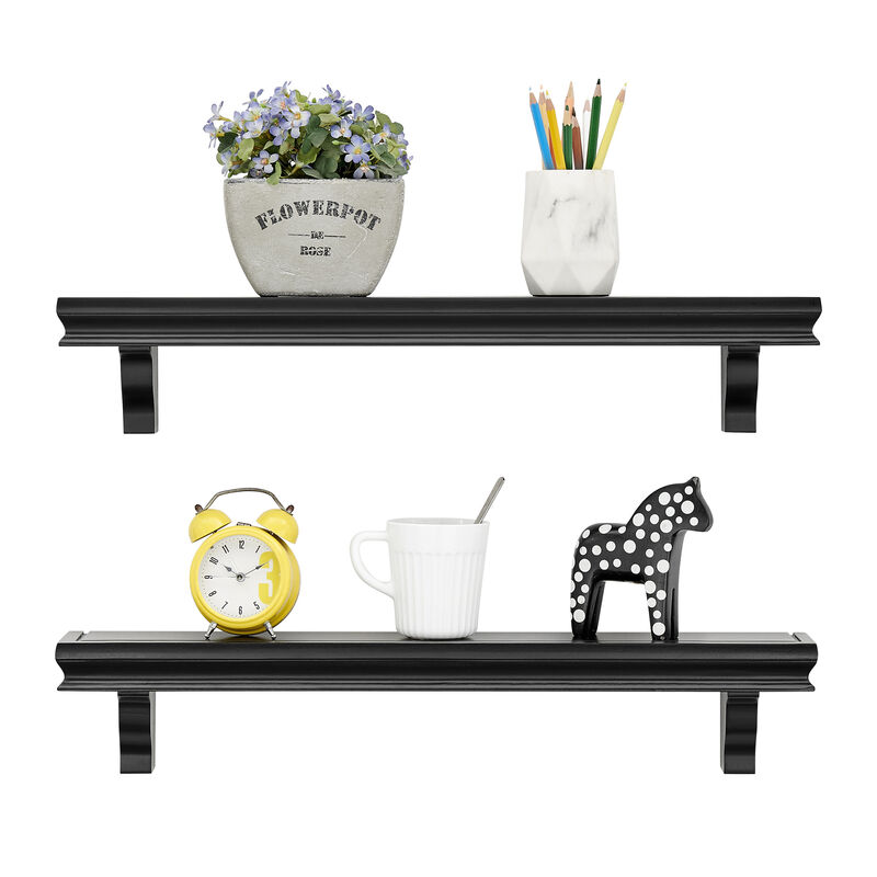 24 in Floating Display Ledge Shelves (Set of 2)