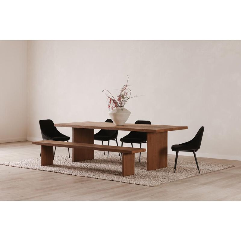 Moe's Home Collection SEDONA DINING CHAIR SHADOWED BLACK VELVET-SET OF TWO