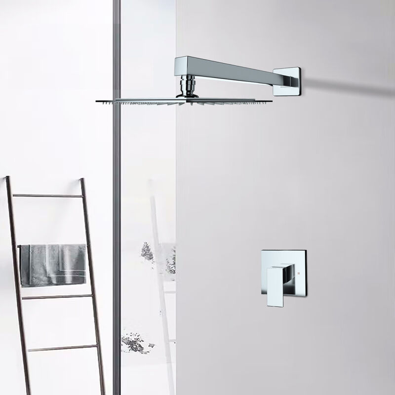 Wall Mounted Shower Faucet In Chrome Plated (Valve Included)