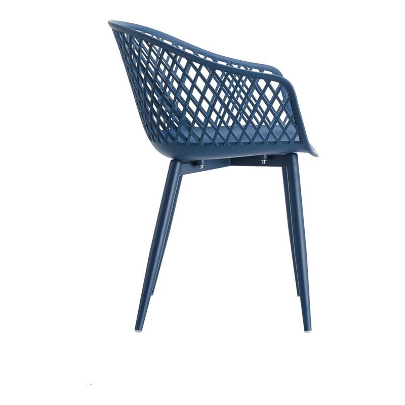 Moe's Home Collection Piazza Outdoor Chair Blue-Set Of Two