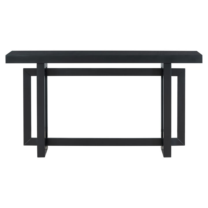 Merax Contemporary Console Table with Wood Top