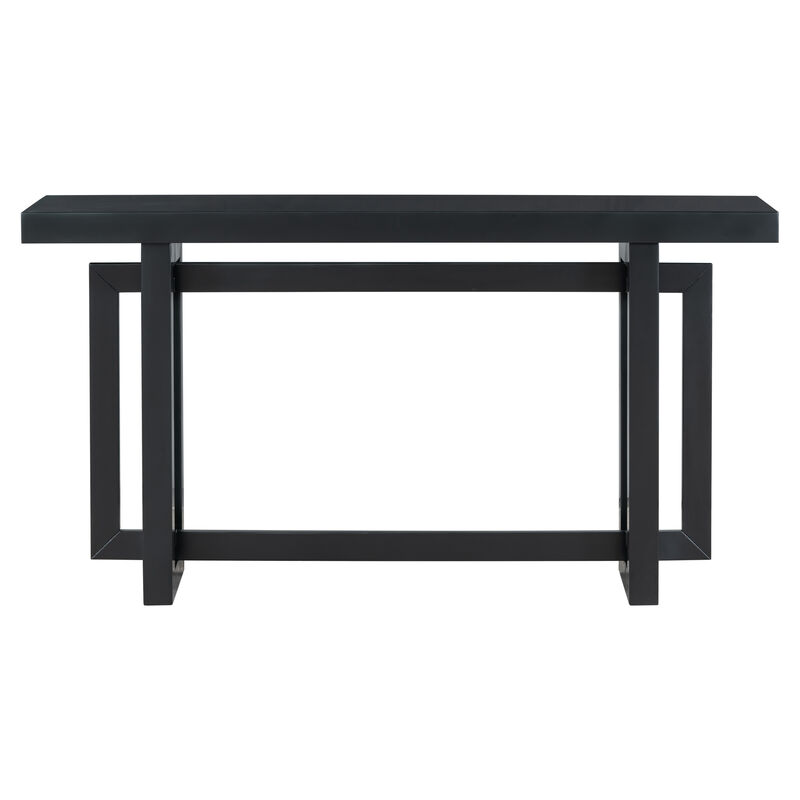 Merax Contemporary Console Table with Wood Top
