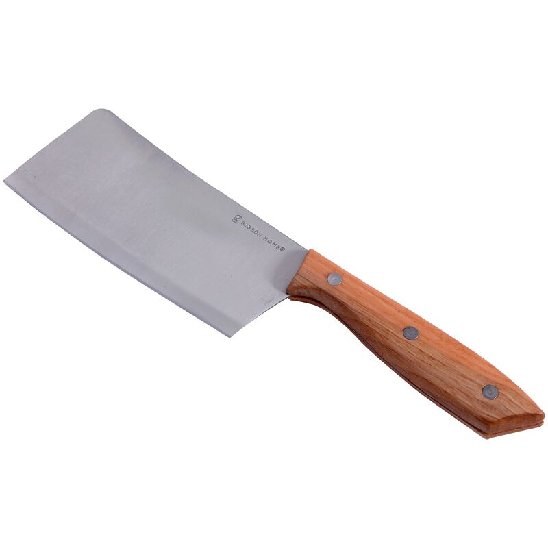 Gibson Home Seward 6 inch Stainless Steel Cleaver with Wooden Handle