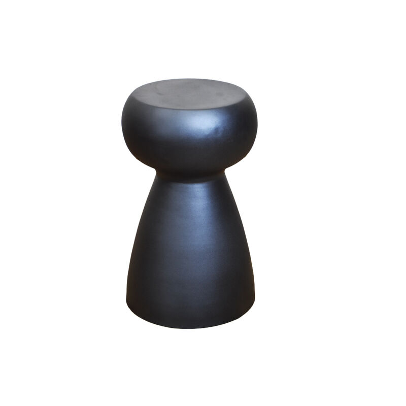 Handmade Aluminium Round Tray Blue Color Side Table