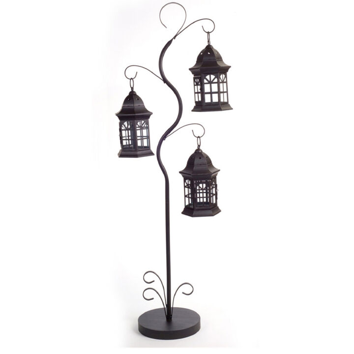 Triple Lantern Tree for Stylish Indoor and Outdoor Lighting Décor