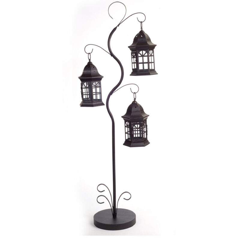 Triple Lantern Tree for Stylish Indoor and Outdoor Lighting Décor