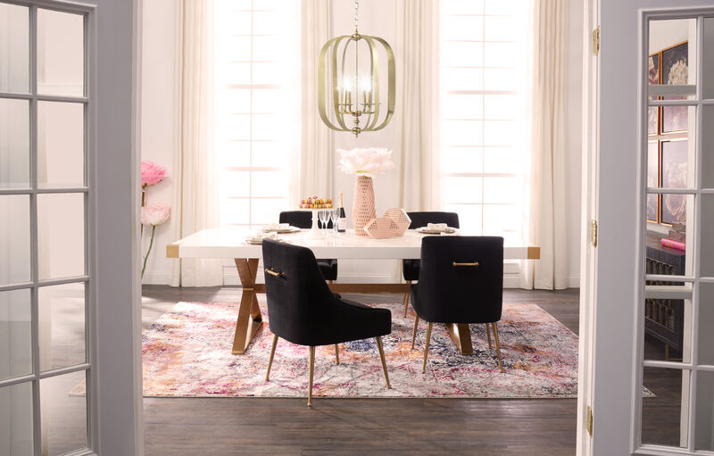 Adeline Black Lacquer Dining Table