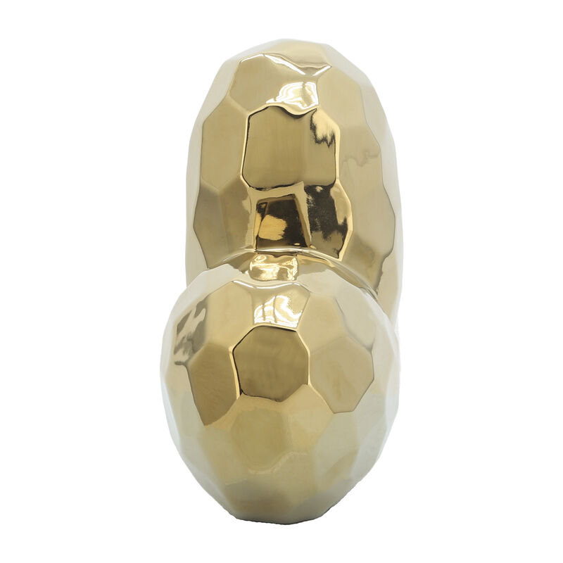 Gold Ceramic Heart Sculpture