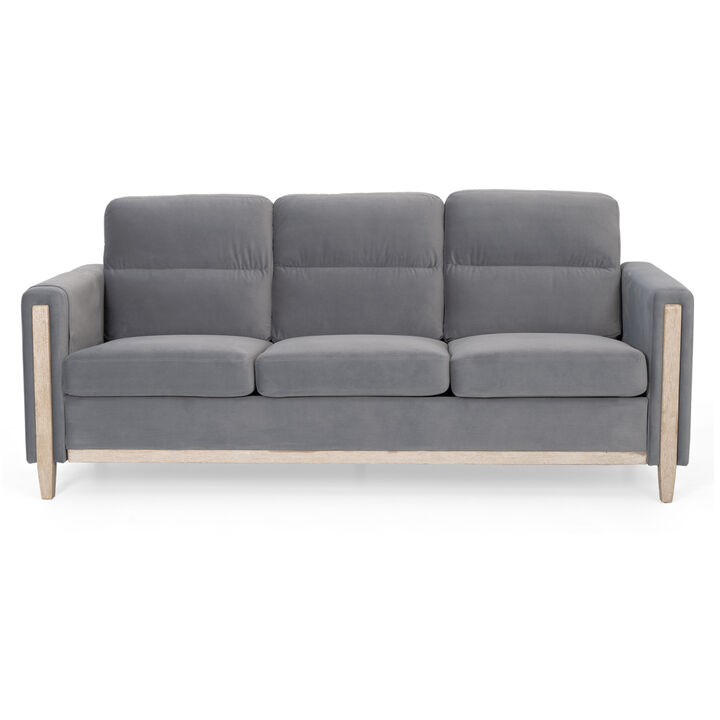 Durable Three-Seater Sofa with Soft Cushions