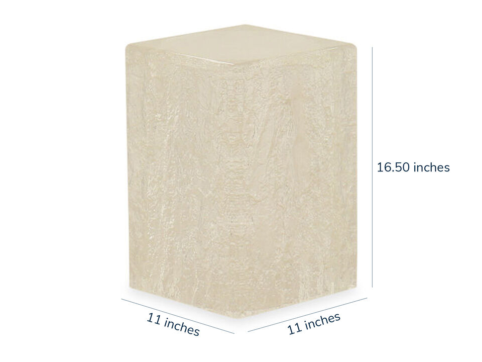 Interiors Arctic Cuboid Chairside Table
