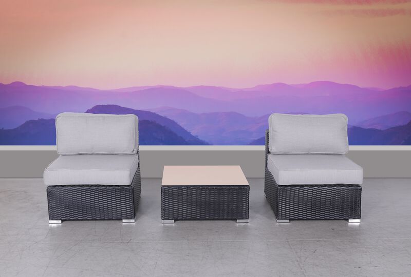 Living Source International Wicker Fully Assembled 2 - Person Seating Group with Cushions