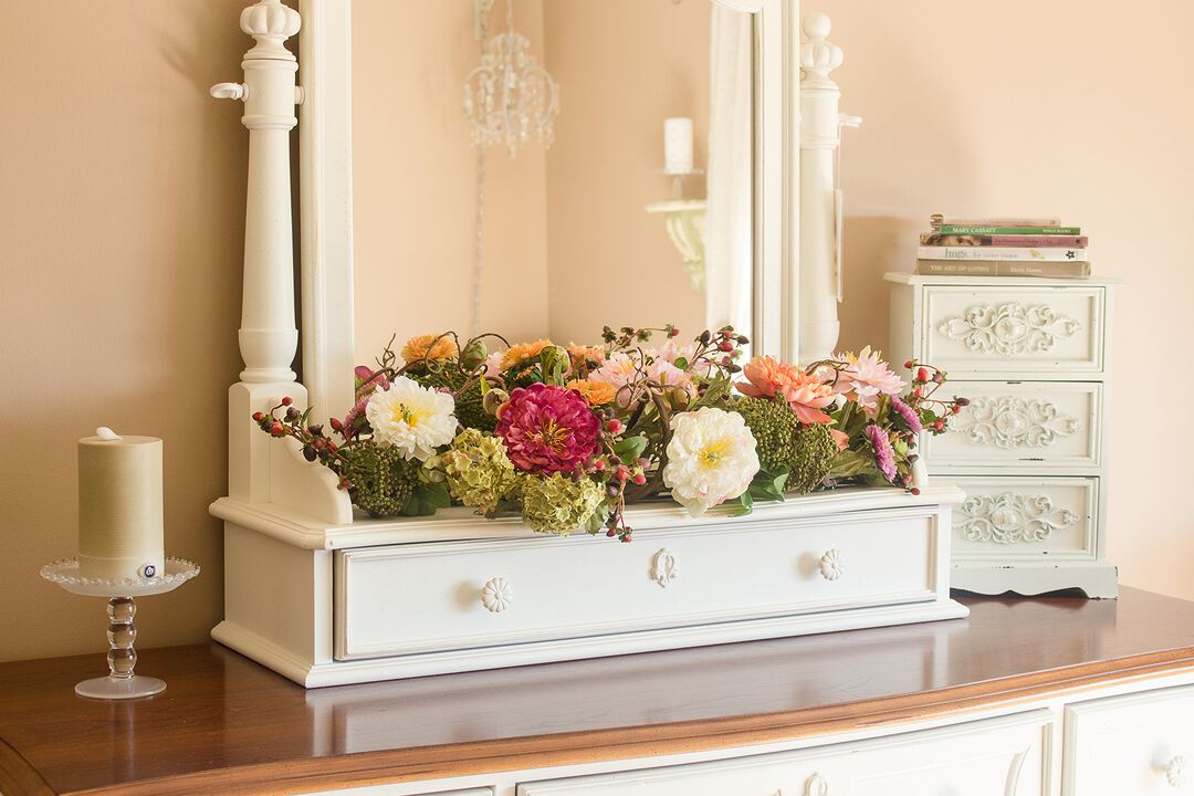 Nearly Natural 6.5-in Mixed Peony Centerpiece