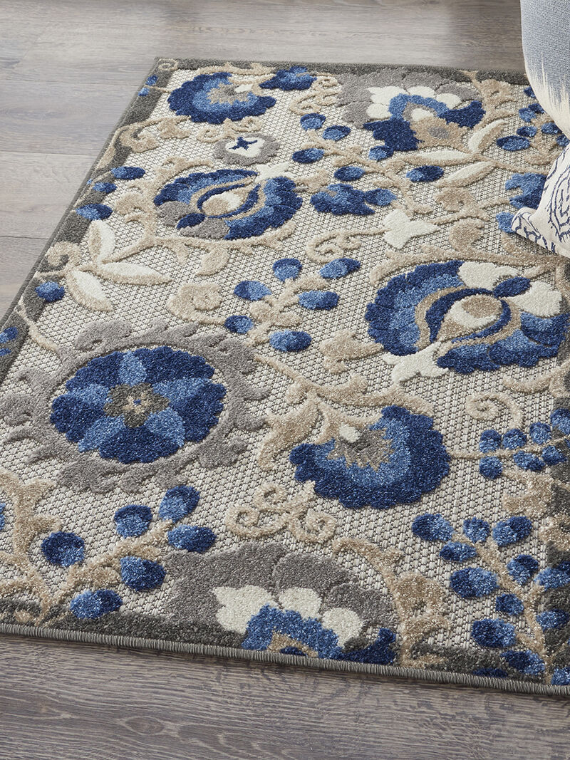 Aloha ALH17 Natural/Blue 3'6" x 5'6" Rug