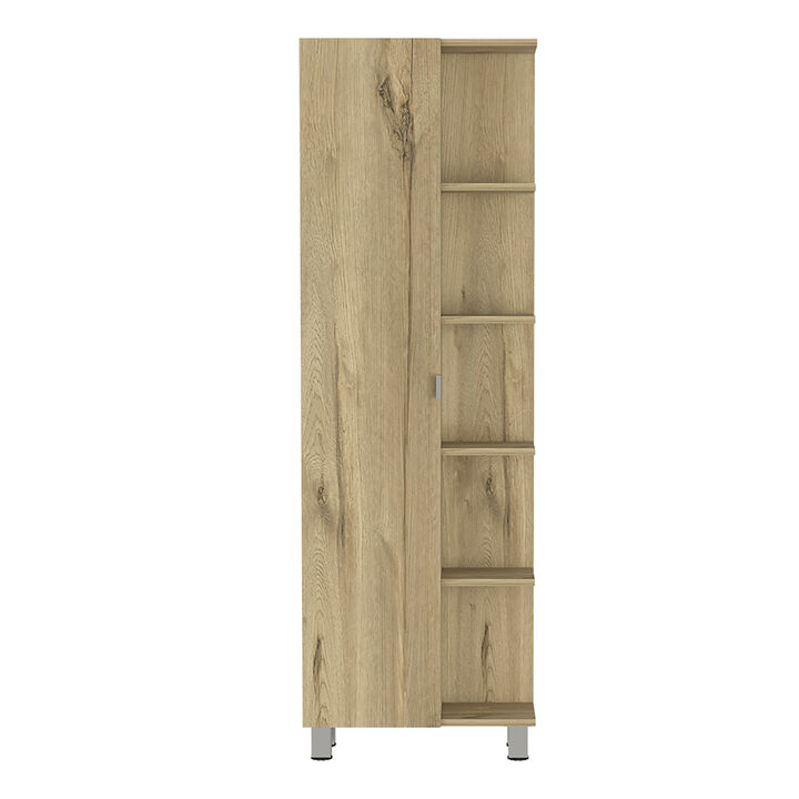 Corner Cabinet Womppi, Bathroom, Light Oak