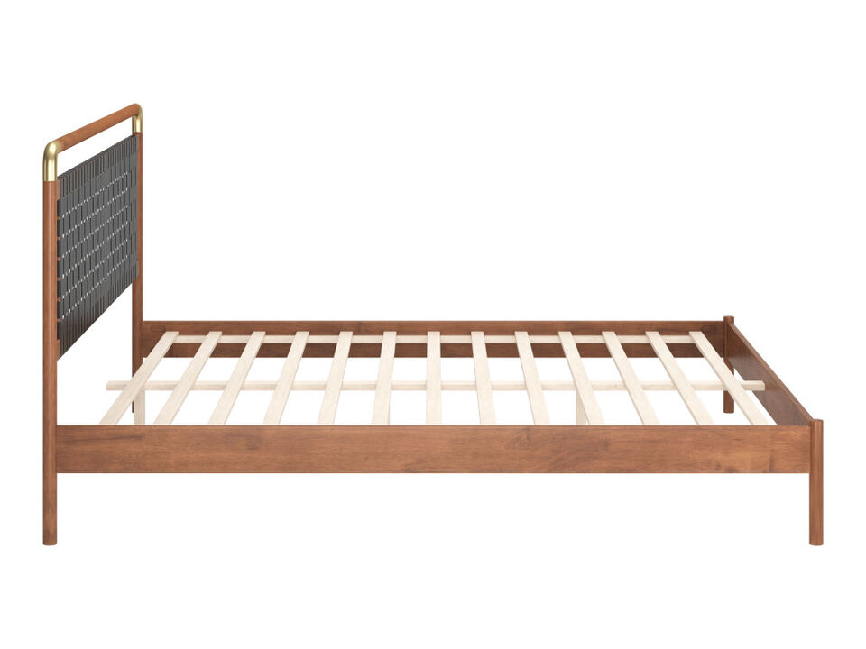 Netz King Bed Black & Walnut