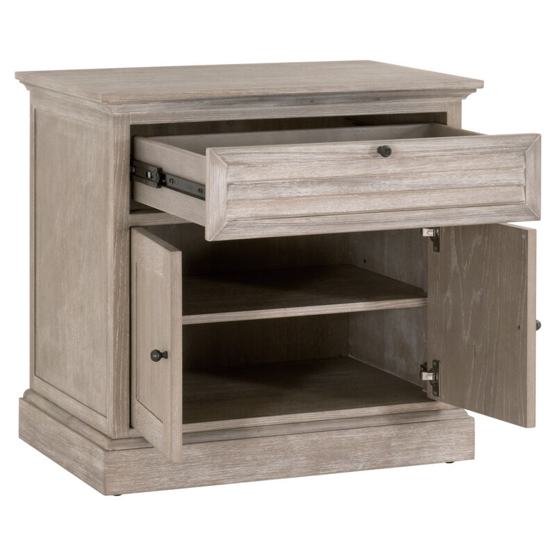1-Drawer 2-Door Nightstand