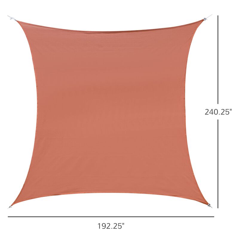Brick Red Sun Cover: 20'x16' Rectangle Shade Sail for Outdoor Spaces