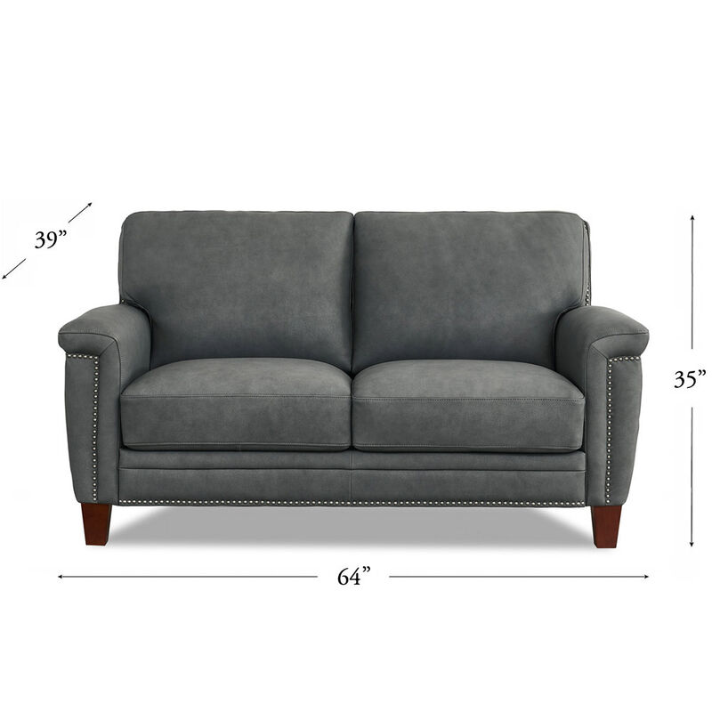 Sherwood Top Grain Leather Loveseat