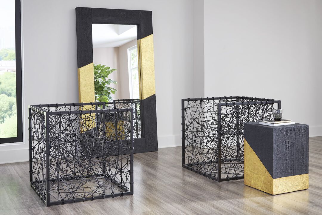 Scorched Rectangle Mirror