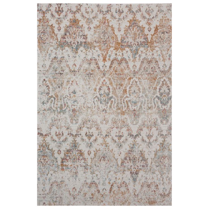 Rustic Damask Rectangular Outdoor Area Throw Rug