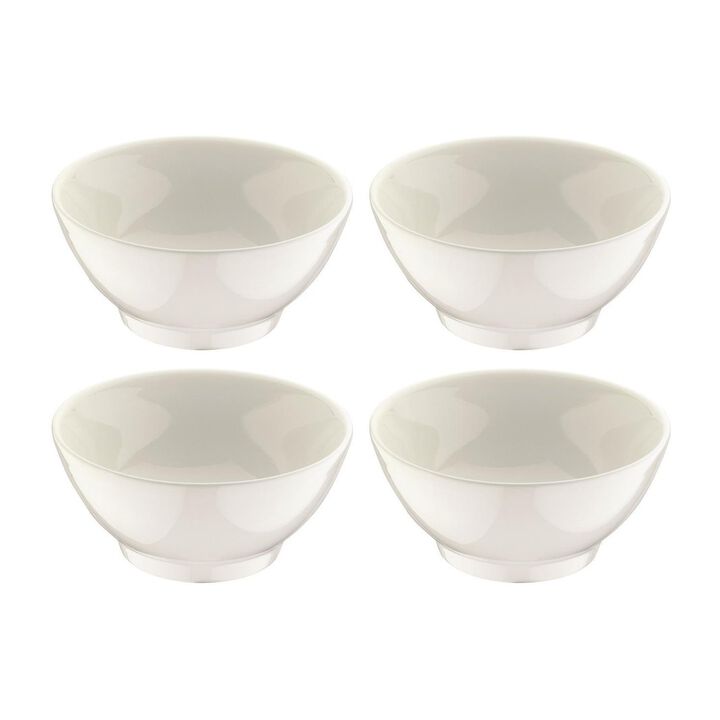Gourmet dia.5.5" h:2.75" 15 oz. Round Warm White Porcelain Bowl (Set of 4)