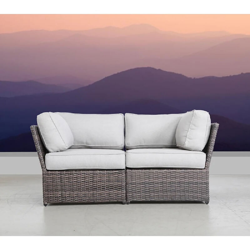 Living Source International Fully Assembled 66'' Wide Outdoor Wicker Loveseat with Cushions New