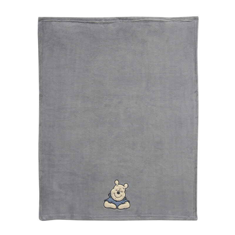 Disney Baby Forever Pooh Gray Bear Baby Blanket by Lambs & Ivy