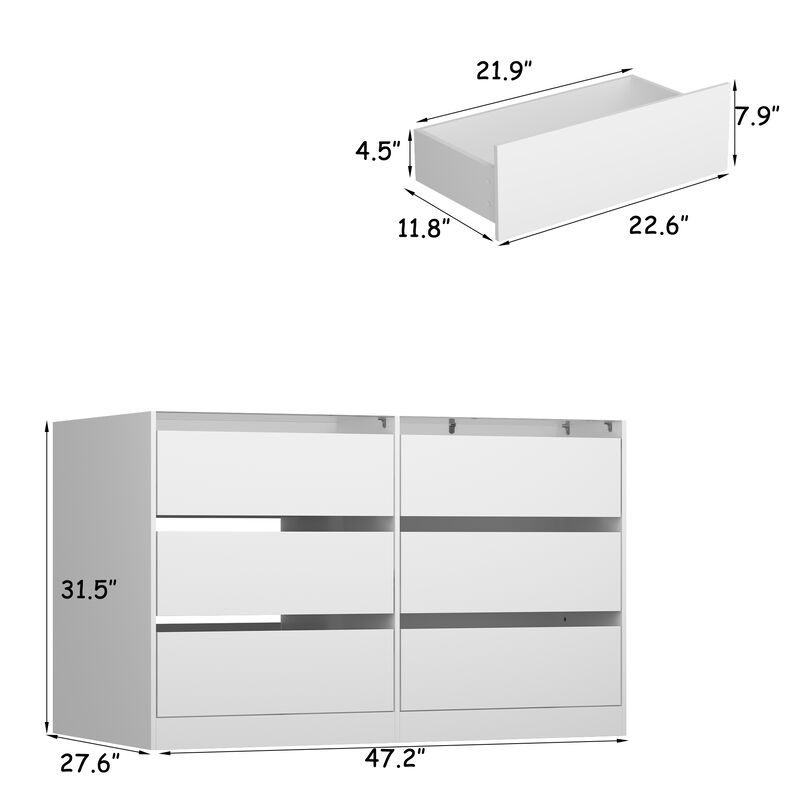 Armoire Bedroom Island Wardrobe Closet Island with 9 Drawers & Glass Tabletop, Island Dresser with Cushion Bench, Closet Island for Bedroom Cloakroom White (47.2”W x 27.5”W x 31.5”H)