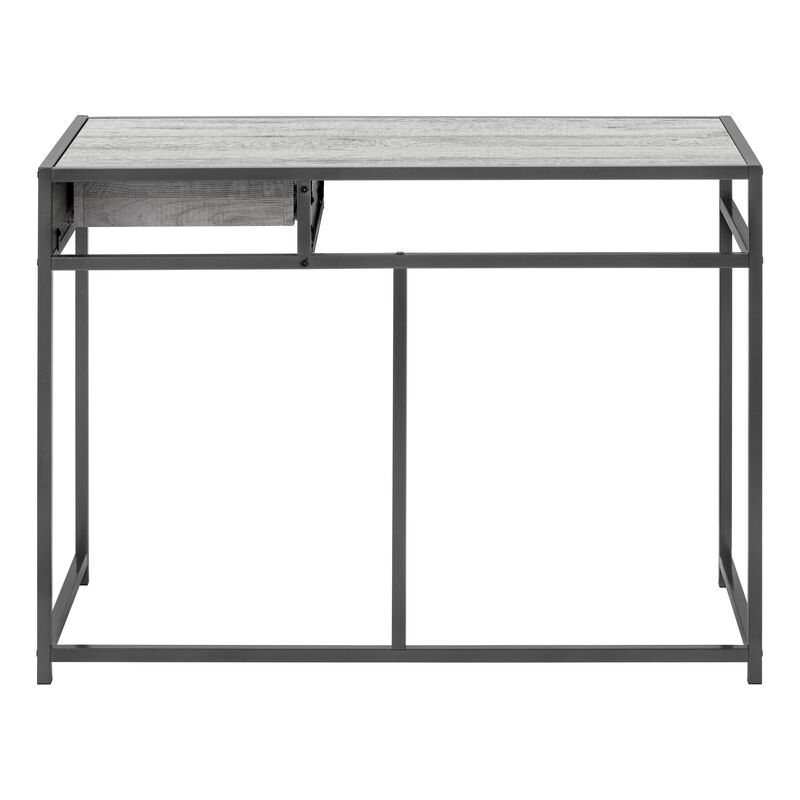 Monarch Specialties I 7217 Computer Desk, Home Office, Laptop, Storage Drawer, 42"L, Work, Metal, Laminate, Grey, Contemporary, Modern