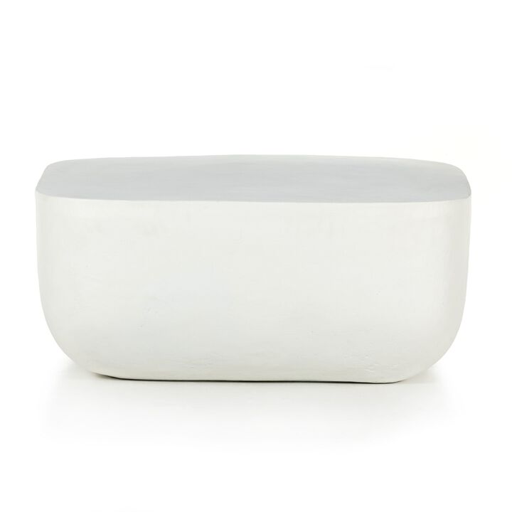 Basil Square Outdoor Coffee Table - Matte White
