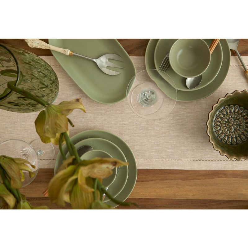 Solino Home 100% Pure Linen Table Runner 14 x 90 Inch | Milan