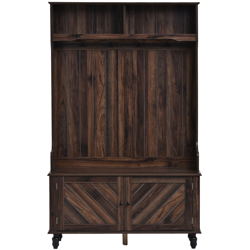 Merax Entryway Coat Rack with 4 Hooks Hall Tree