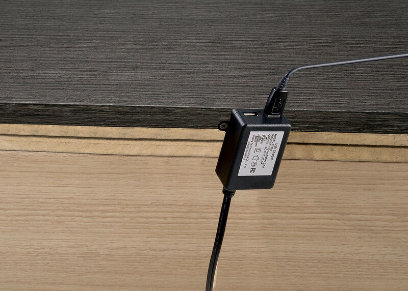 Streamdale Modern Nightstand with Chrome Trim