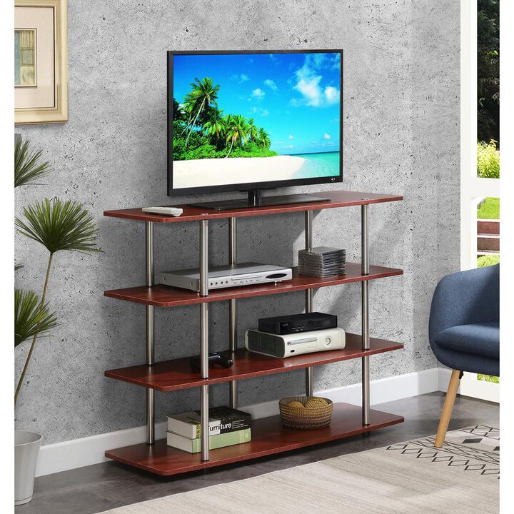 Convience Concept, Inc. Designs2Go XL Highboy 4 Tier TV Stand - Cherry