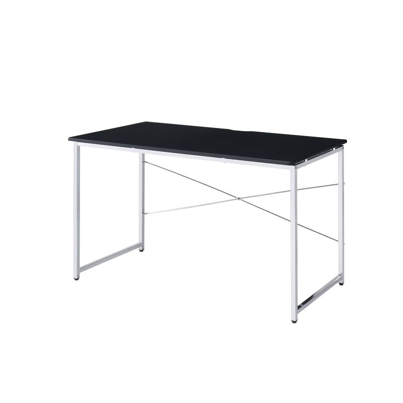 ACME Tennos Writing Desk(Same AC00904), Black & Chrome Finish