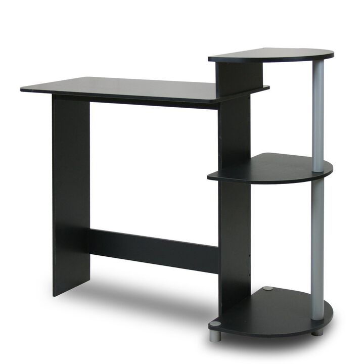 Hivvago Contemporary Computer Desk in Black Grey Finish