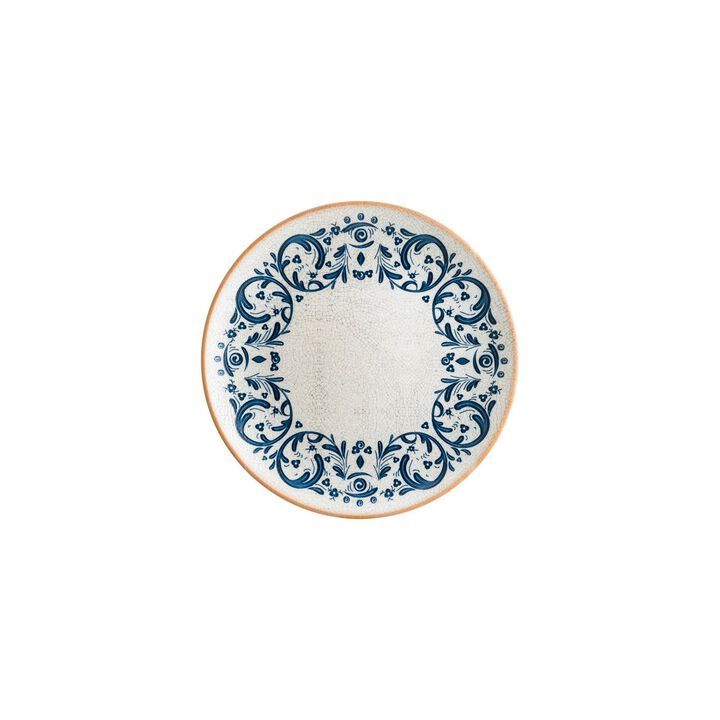 Viento dia.9" Round Decorated Porcelain Plate (Set of 4)