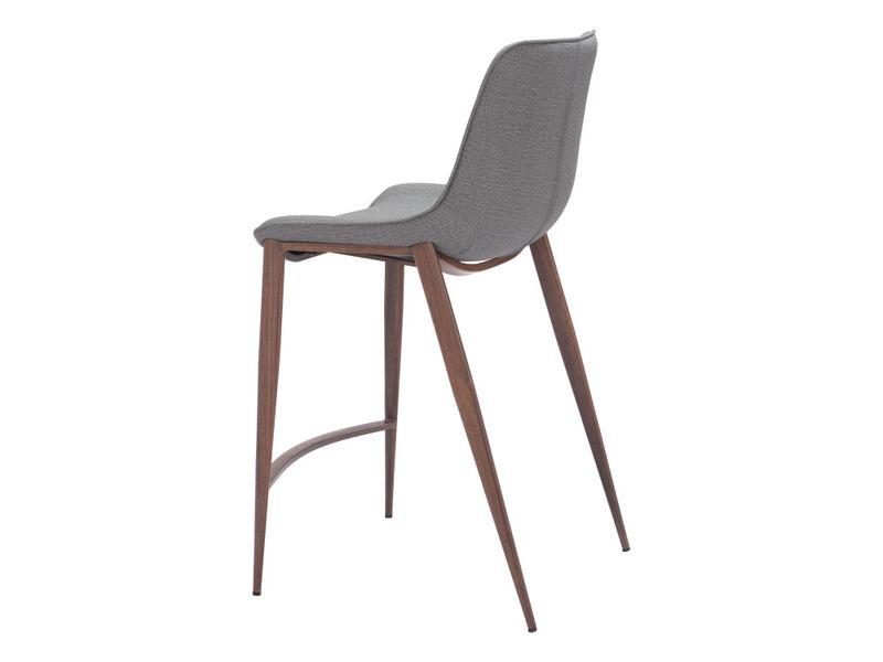 Magnus Counter Stool (Set of 2) Slate Gray & Walnut