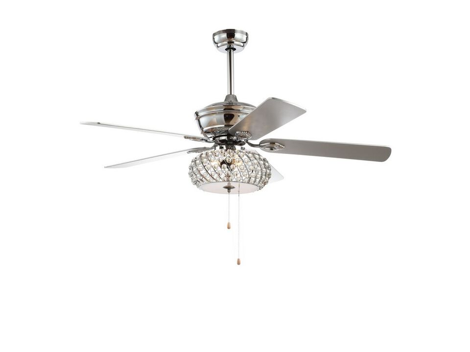 Crista 3-Light Metal/Wood LED Ceiling Fan