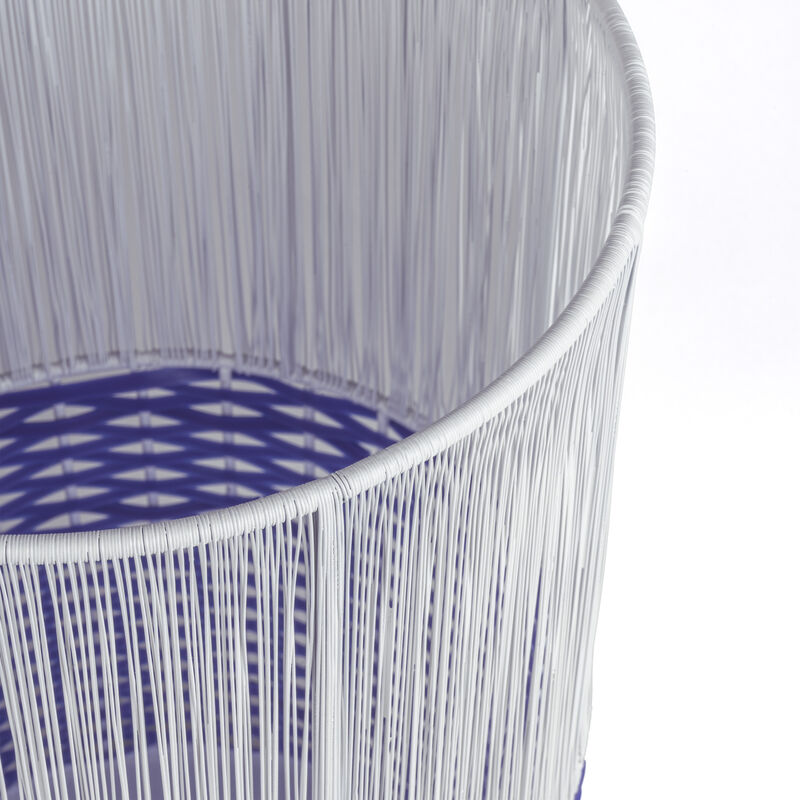 Harper Modern 2-Tone Faux Wicker Cylinder Waste Basket