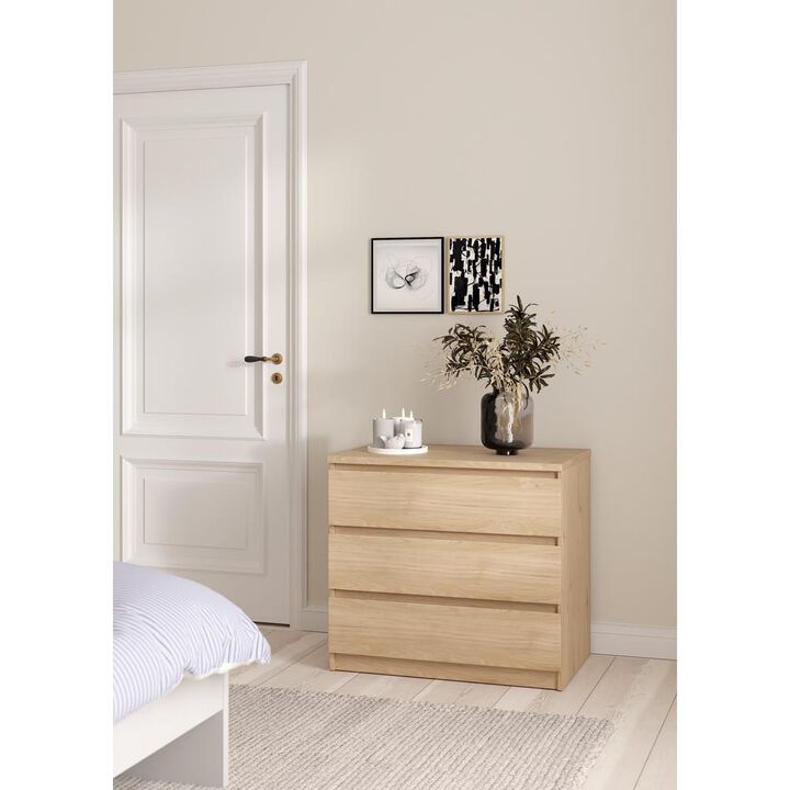 Tvilum Scottsdale 3 Drawer Chest, Jackson Hickory