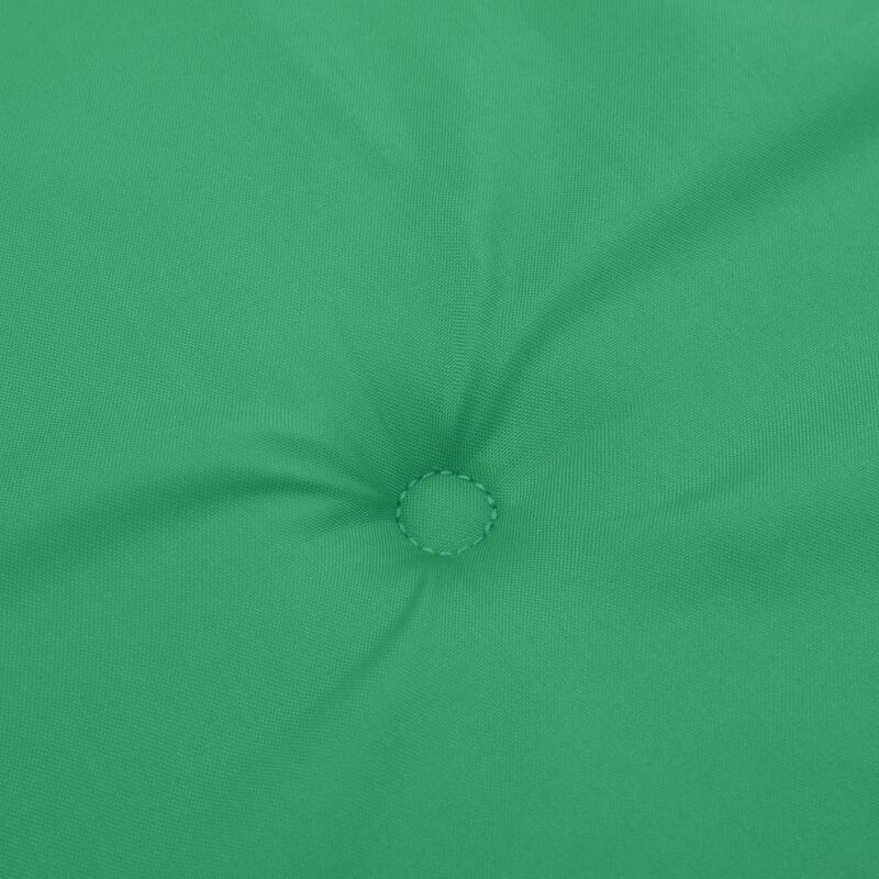 Claire Outdoor Cushion for Bench, Button Tufted Green Fabric, 59 Inch - Benzara