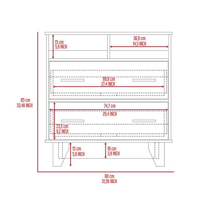 FM FURNITURE LLC Portobelo Two Drawer Dresser