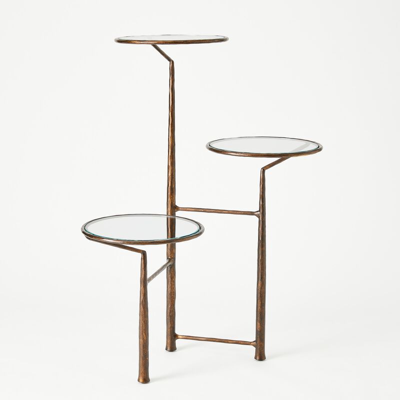 Unity Pedestal with Glass-Bronze