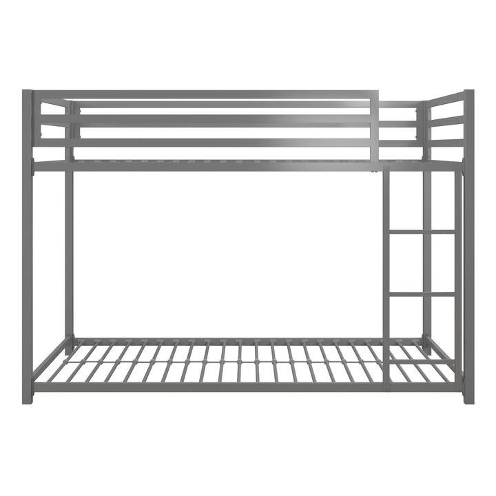 DHP Miles Metal Full/Full Bunk Bed, Silver