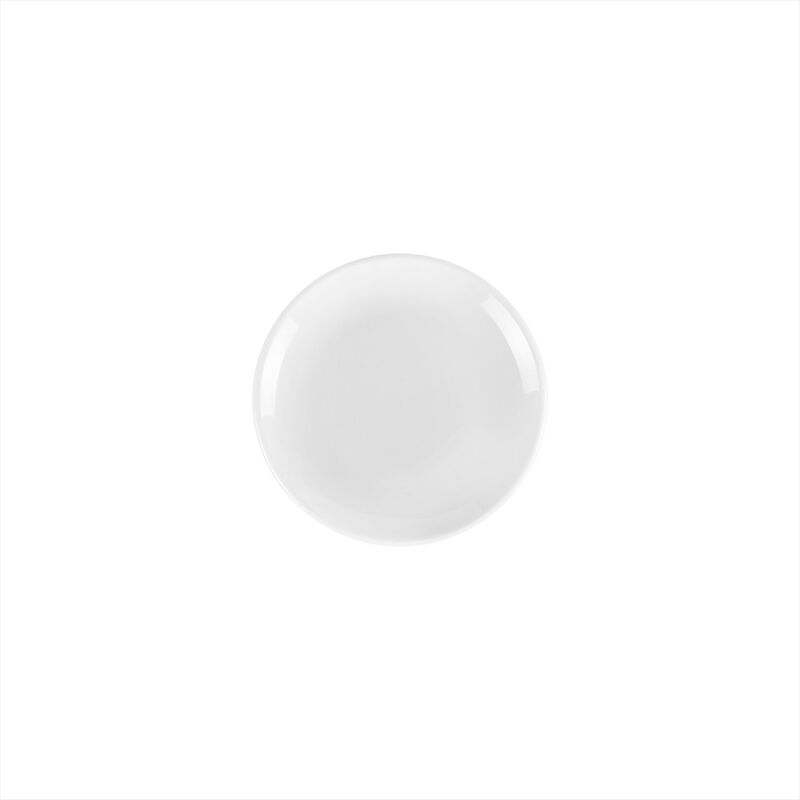 Porcelain Delta-Coupe dia.6.5" Round White Porcelain Plate (Set of 4)