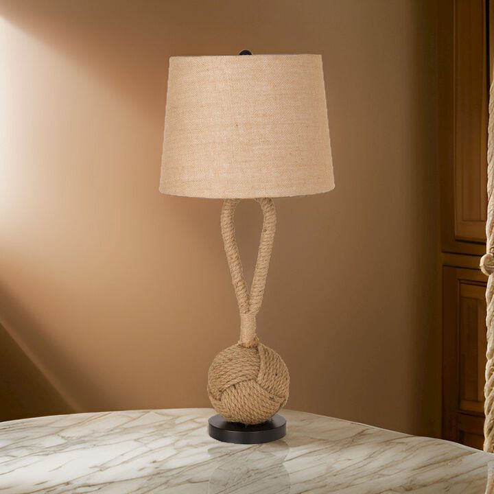 Lux Lighting Rope 29 Table Lamp, Natural color, (Set of 2)