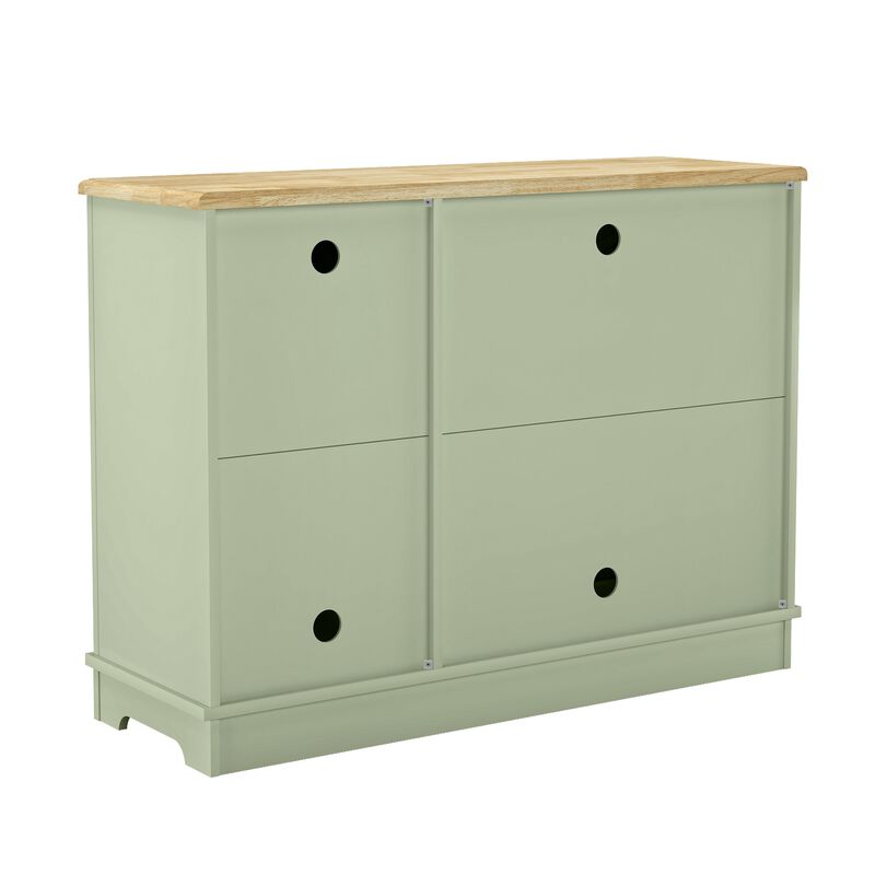 FESTIVO Versatile Buffet Cabinet with Glass Doors and Adjustable Shelves